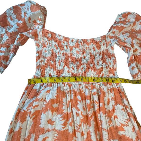 Karlie Off Shoulder Orange and White Dress - Size L - Picture 7 of 10